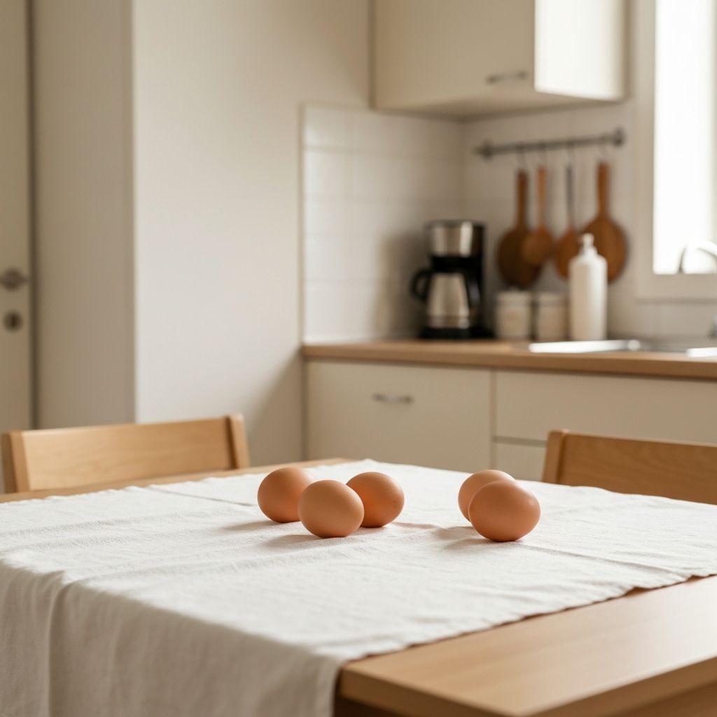 Fresh eggs - boiled and raw