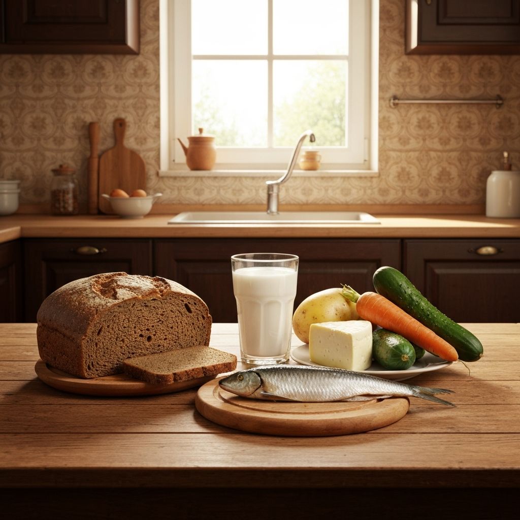 Traditional Polish everyday food ingredients